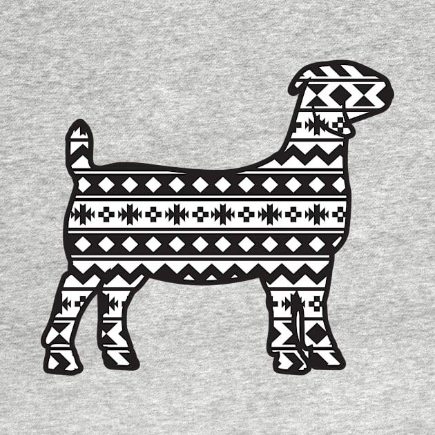 Livestock Boer Goat with Southwest Aztec Pattern by SAMMO